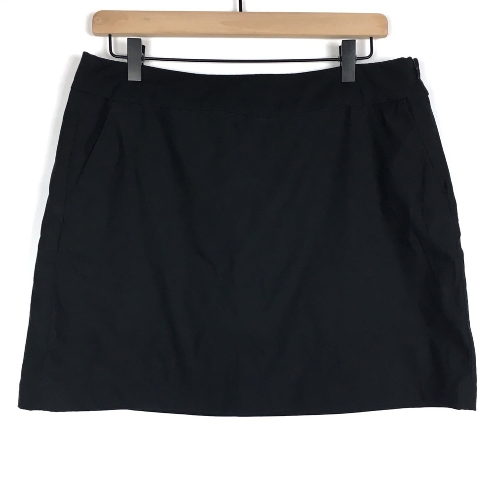 NIKE GOLF Skirt Skort Shorts Dri Fit Solid Black Tournament Pickleball Size 10